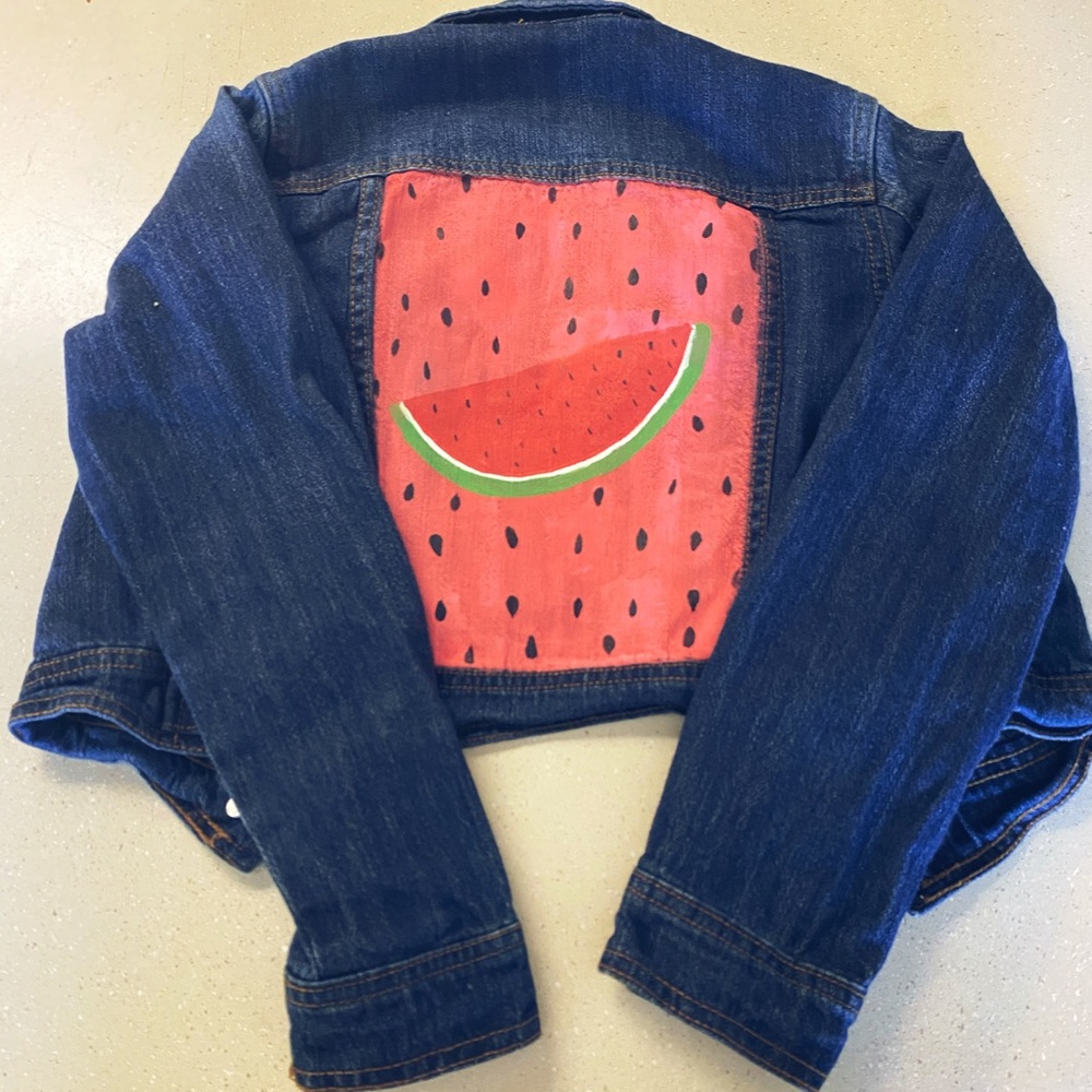 Hand painted Girl’s Jean Jacket